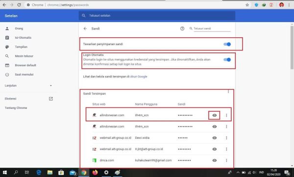 Cara Melihat Password Yang Tersimpan Di Google Chrome Anandanesia