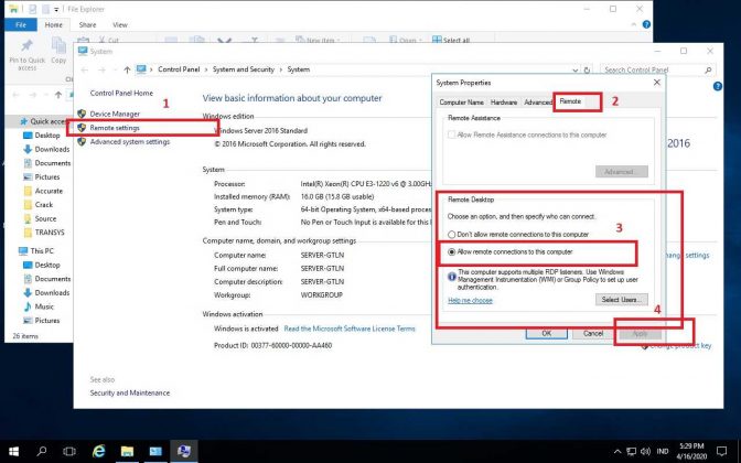 Cara Mengaktifkan Remote Desktop (RDP) Di Windows Server 2016 ...