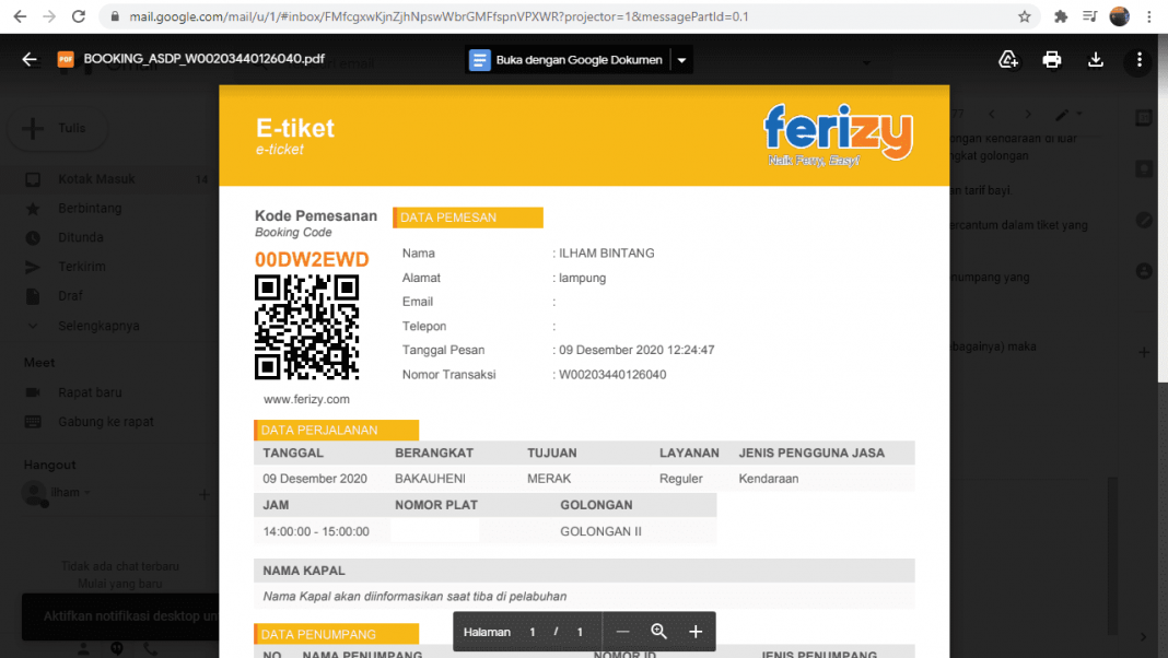 Cara Beli Tiket Ferry Online Via Aplikasi Ferizy - Anandanesia.com